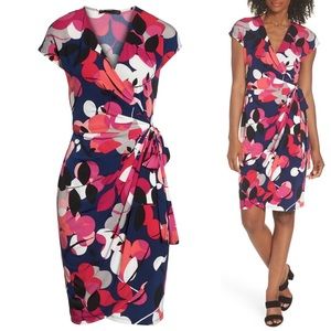Maggy London Berry Floral Wrap Dress